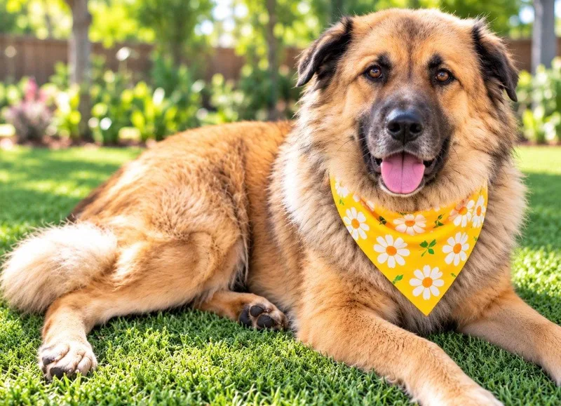 An adult large-sized male Leonberger dog named Charlie Brown for adoption in Euless, TX