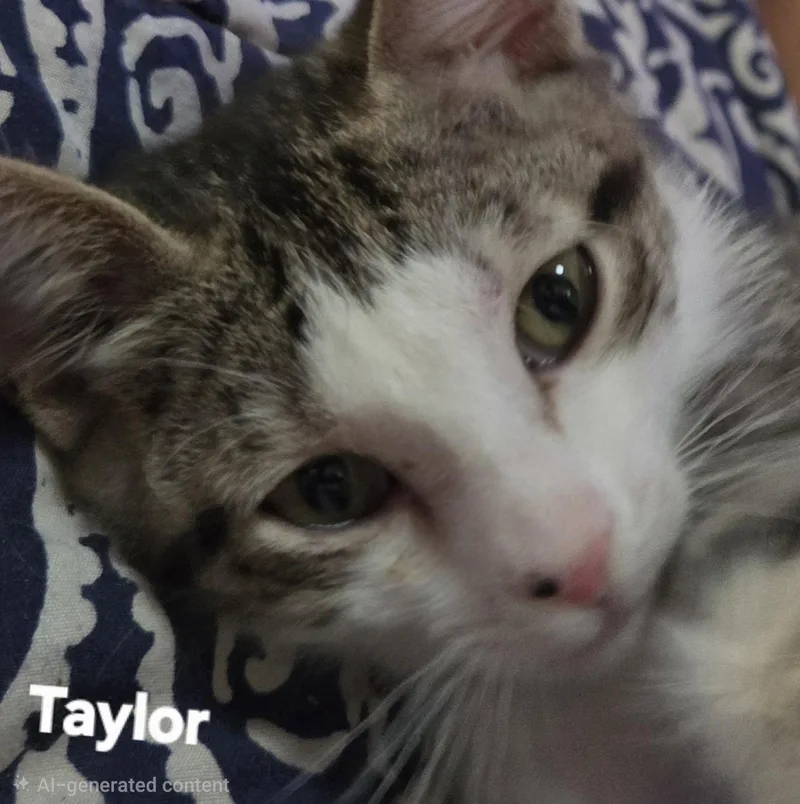 A young medium-sized female Domestic Short Hair cat named Taylor for adoption in Longwood, FL