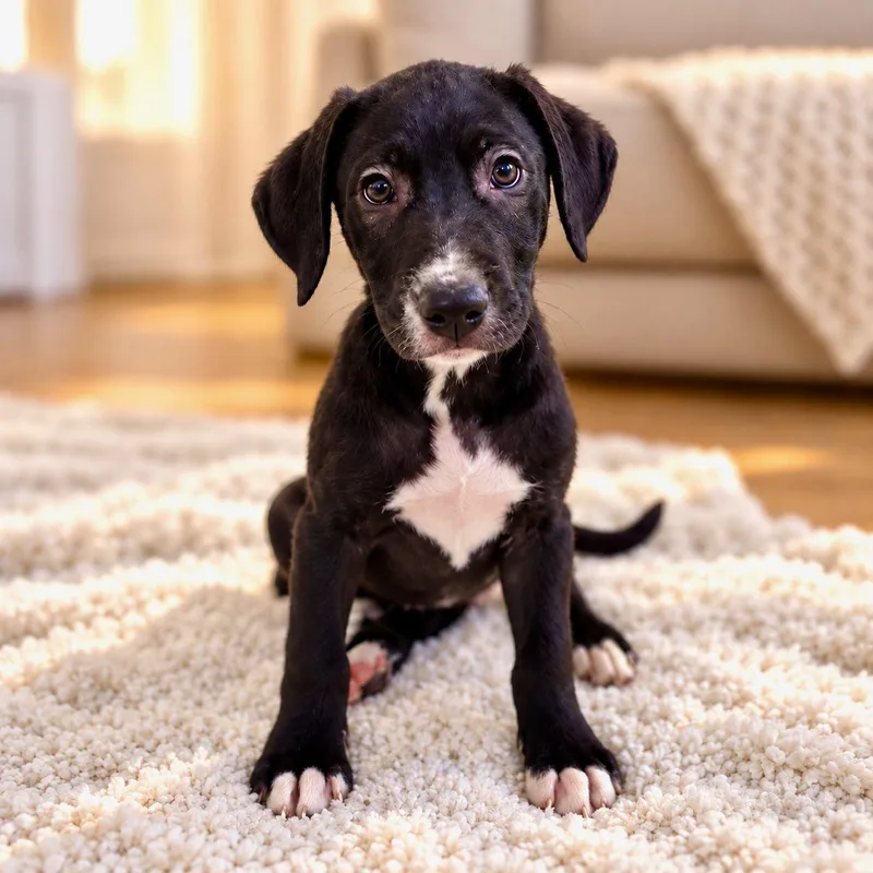 A baby medium-sized female Labrador Retriever dog named Hershey for adoption in Houston, TX