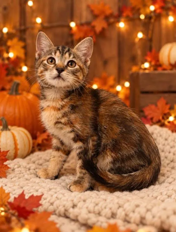 A baby small-sized female Tabby (Tiger Striped) Tabby cat named Rory for adoption in Tehachapi, CA