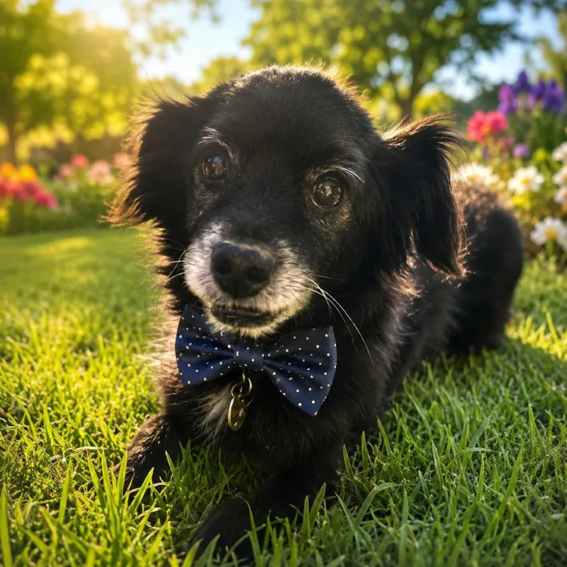 A senior small-sized male Black Dachshund (Long Haired) dog named Hoppy for adoption in Fredericksburg, VA