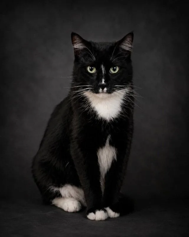 An adult medium-sized male Black & White / Tuxedo Domestic Short Hair cat named Ray Ray for adoption in Gettysburg, PA