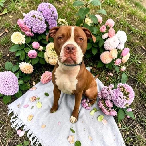 An adult large-sized male Brown / Chocolate Pit Bull Terrier dog named Bud for adoption in Fort Worth, TX