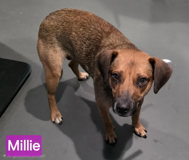A young small-sized female Bicolor Beagle dog named Millie for adoption in Wheelersburg, OH