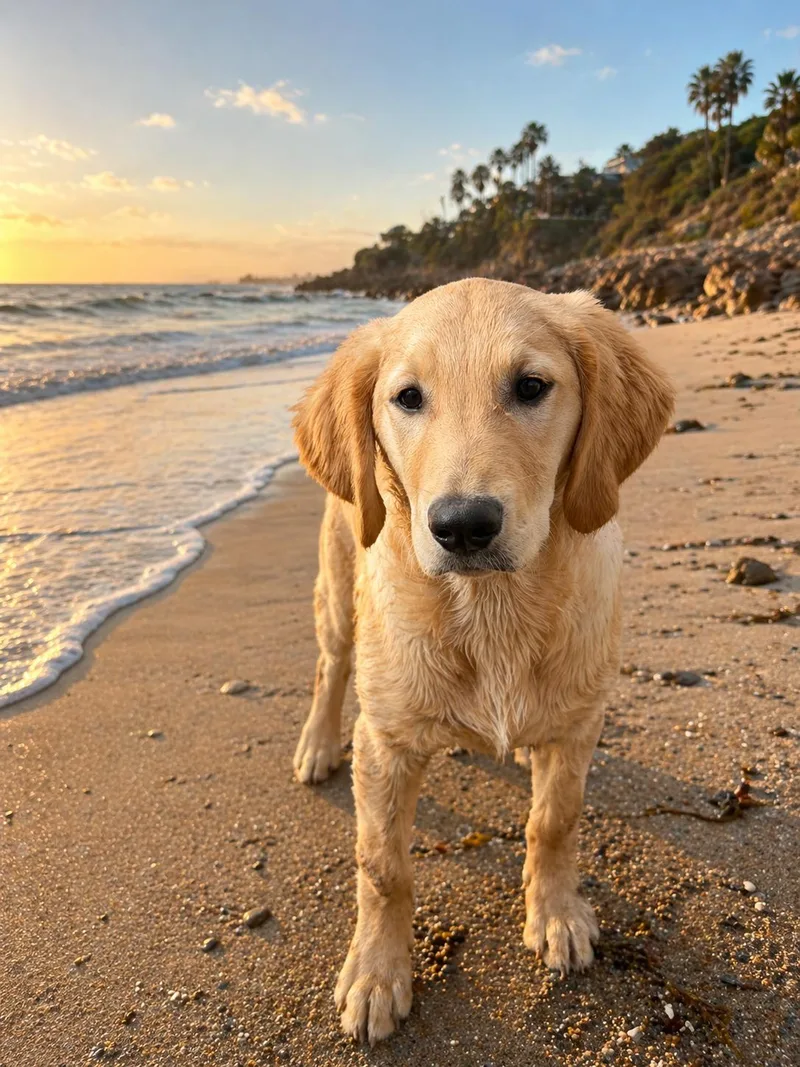 A baby large-sized male Golden Retriever dog named Cooper for adoption in Yuba City, CA