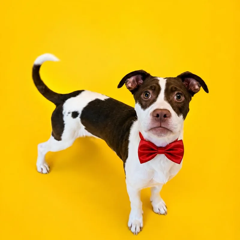 A young medium-sized male Brown / Chocolate Mixed Breed dog named Pooh for adoption in Binghamton, NY