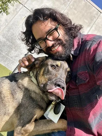 An adult large-sized male Black Mixed Breed dog named Nuka for adoption in Wichita, KS