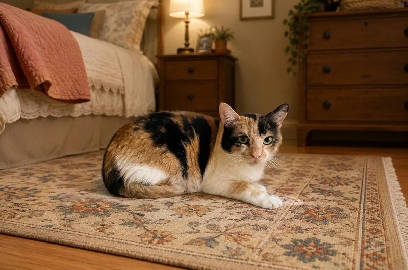 A young medium-sized female Calico Domestic Short Hair cat named Darcy for adoption in Spring Brook, NY