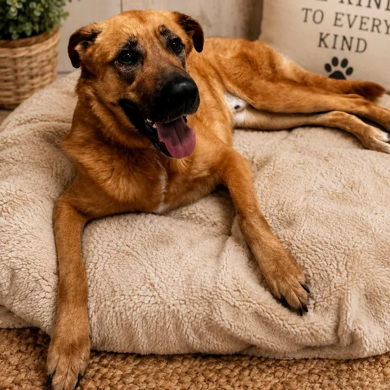 An adult extra large-sized male Brown / Chocolate German Shepherd Dog dog named Grogu for adoption in Stafford, VA
