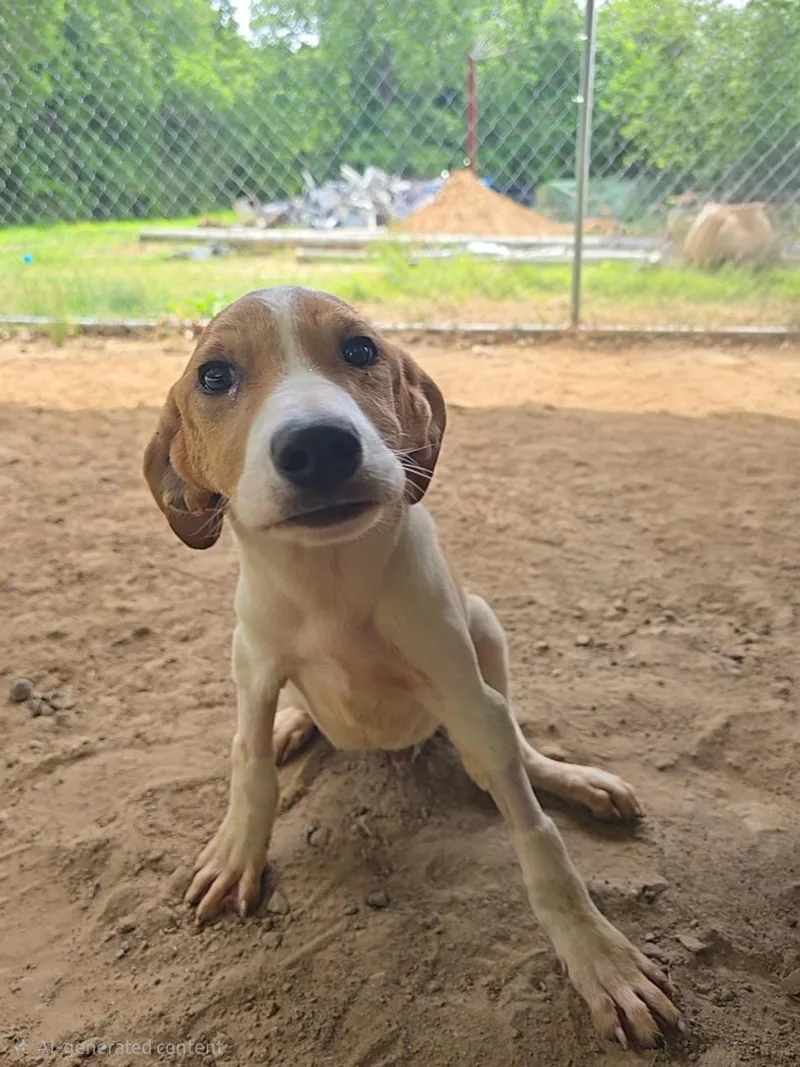 A young medium-sized male Mixed Breed dog named Cider for adoption in McCrory, AR