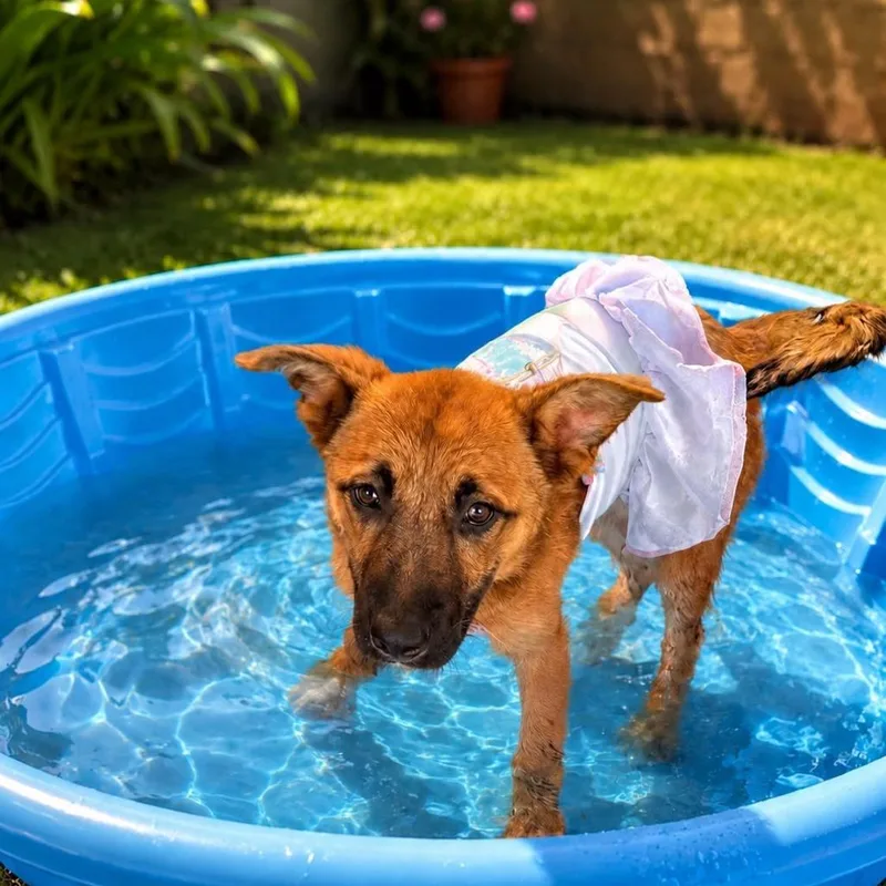 A young medium-sized female Brown / Chocolate German Shepherd Dog dog named Dominga for adoption in San Diego, CA