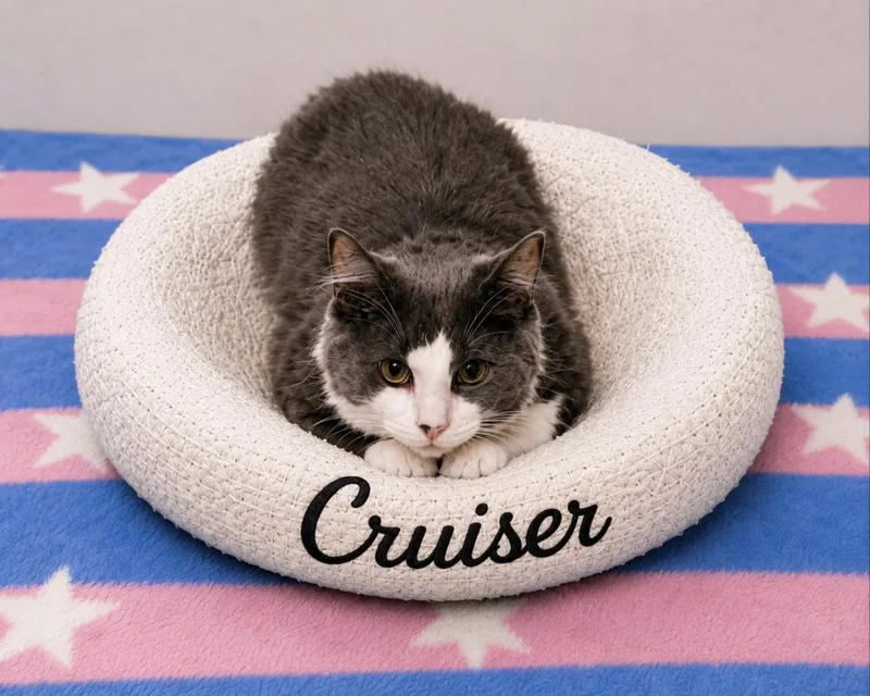 A baby medium-sized male Domestic Long Hair cat named Cruiser for adoption in Naugatuck, CT