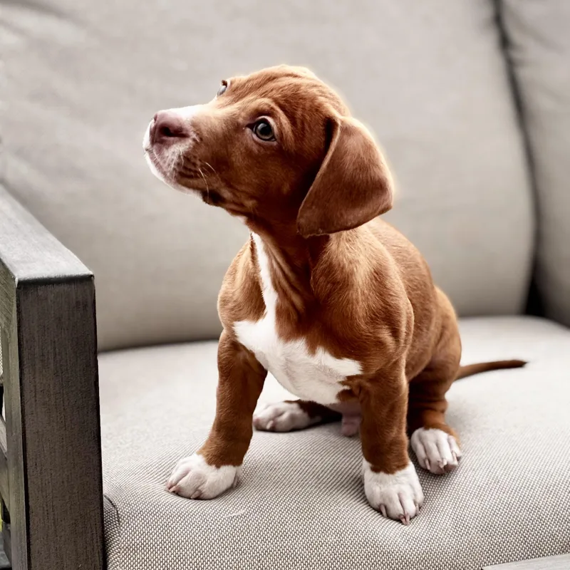 A baby small-sized male Red / Chestnut / Orange Dachshund dog named Slinky for adoption in Prior Lake, MN