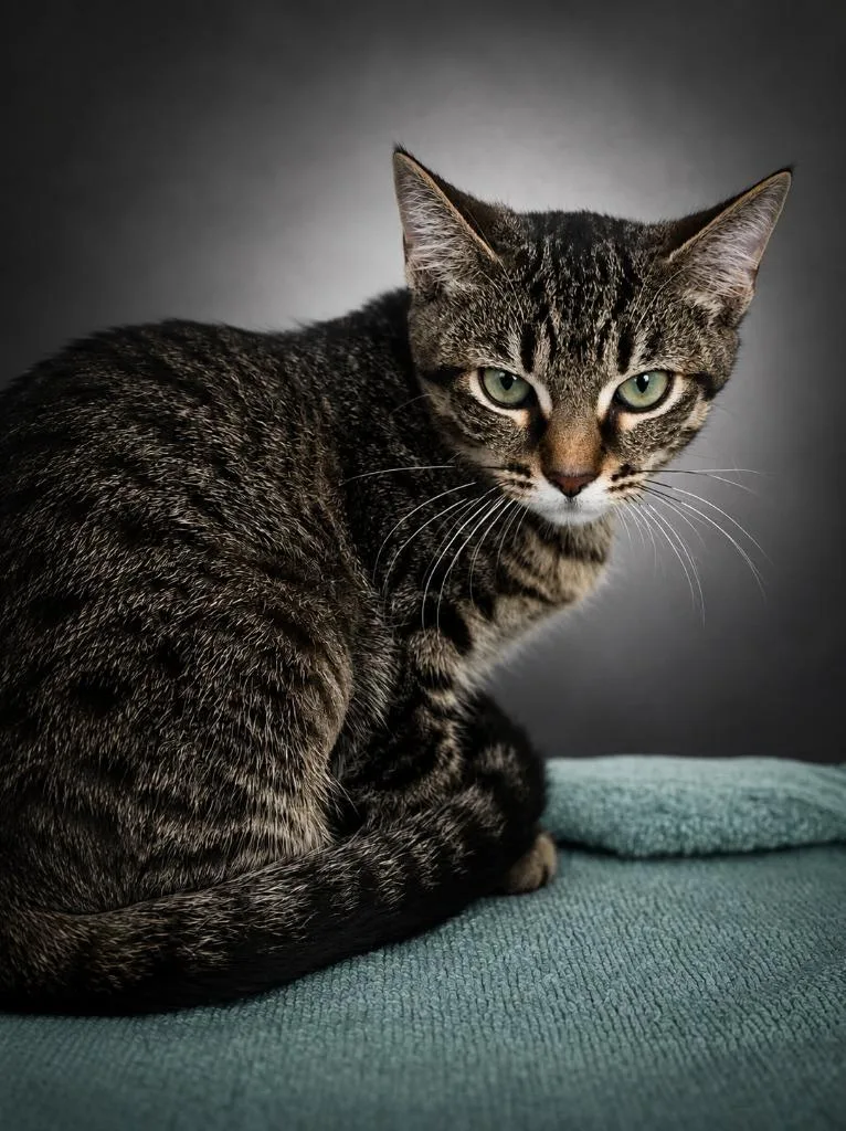 A baby small-sized female Domestic Short Hair cat named Reaper for adoption in Sebastian, FL
