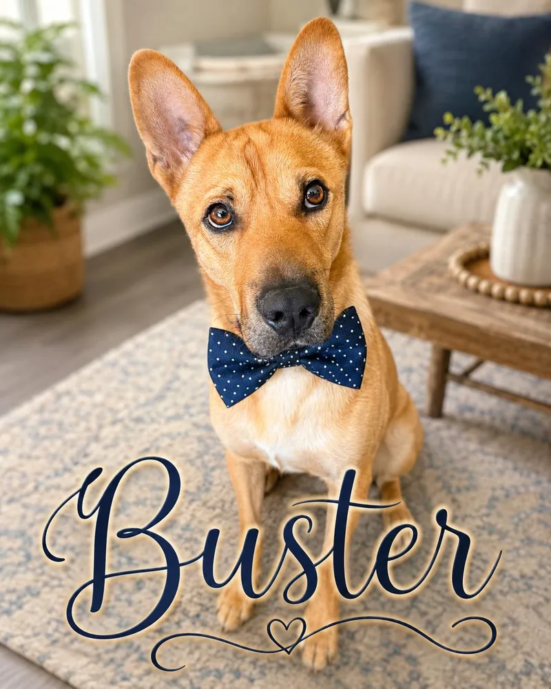 A young medium-sized male Shepherd dog named Buster for adoption in Orange, CA