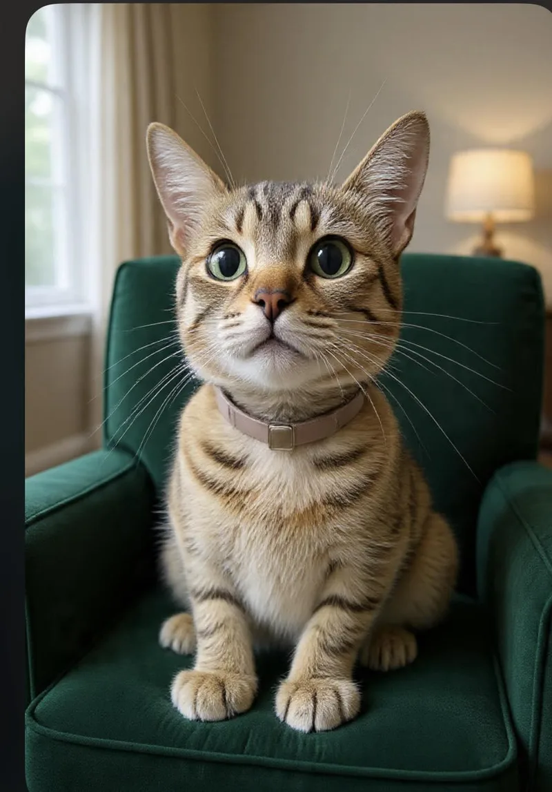 An adult medium-sized female Tabby (Buff / Tan / Fawn) Tabby cat named Jiji for adoption in Beverly Hills, CA
