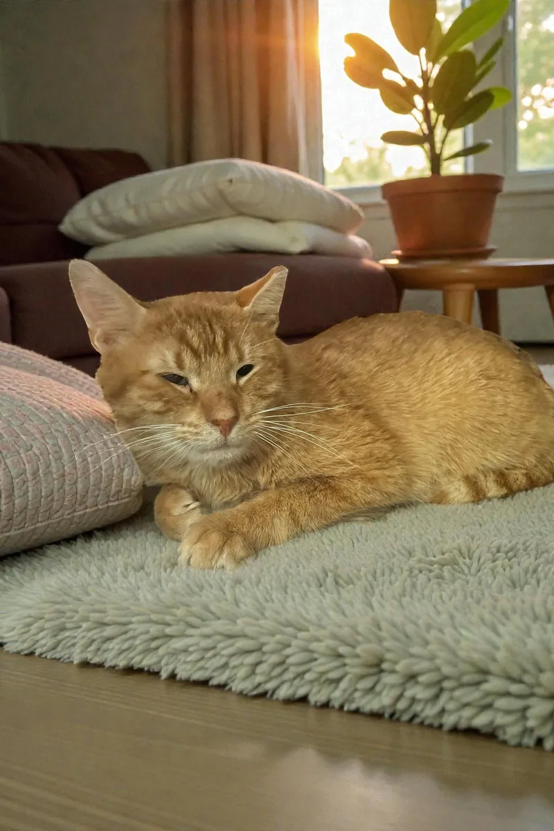 An adult medium-sized male Orange / Red Domestic Short Hair cat named Chester for adoption in Champaign, IL