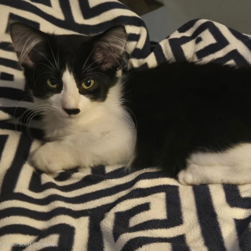 A baby small-sized male Domestic Medium Hair cat named Scooby for adoption in Bentonville, AR