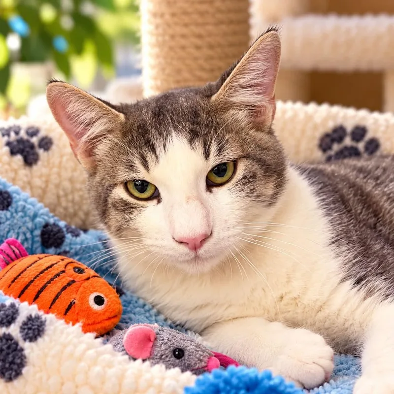 A baby small-sized male Tabby (Brown / Chocolate) Domestic Short Hair cat named Calypso for adoption in Antioch, CA