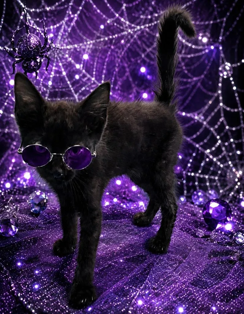 A baby small-sized female Domestic Short Hair cat named Black Widow for adoption in Washington Court House, OH