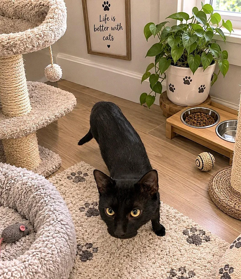 An adult medium-sized male Black Domestic Short Hair cat named Luke for adoption in Fort Myers, FL