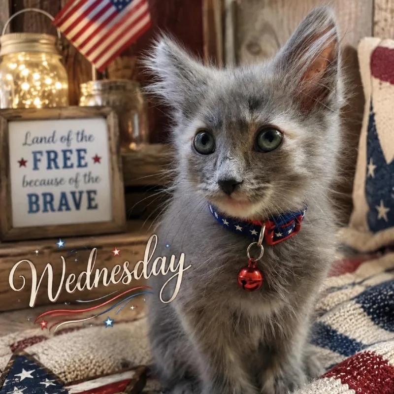 A baby small-sized female Torbie Domestic Medium Hair cat named Wednesday for adoption in Inman, SC
