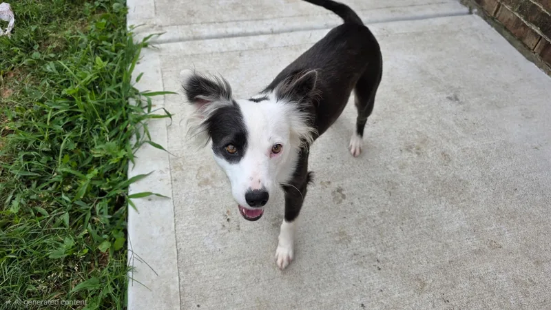 An adult small-sized female Black Border Collie dog named Leilani Wat for adoption in Missouri City, TX