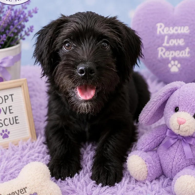 A baby small-sized female Black Wheaten Terrier dog named Fala for adoption in Kissimmee, FL
