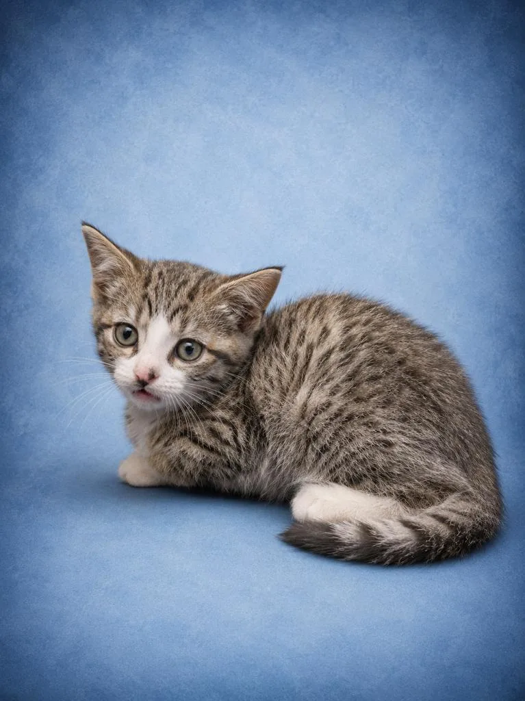 A baby medium-sized male Domestic Short Hair cat named Colorado for adoption in Florence, SC