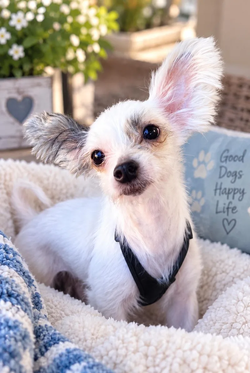 A young small-sized female Gray / Blue / Silver Chinese Crested Dog dog named My little Sunshine for adoption in Fort Myers Beach, FL