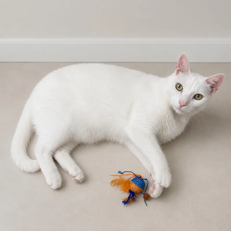 An adult large-sized male White Domestic Medium Hair cat named Everest for adoption in Hillsboro, TX