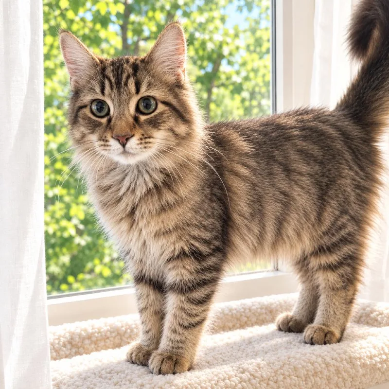A young medium-sized male Brown / Chocolate Domestic Medium Hair cat named Vex for adoption in Chapel Hill, NC