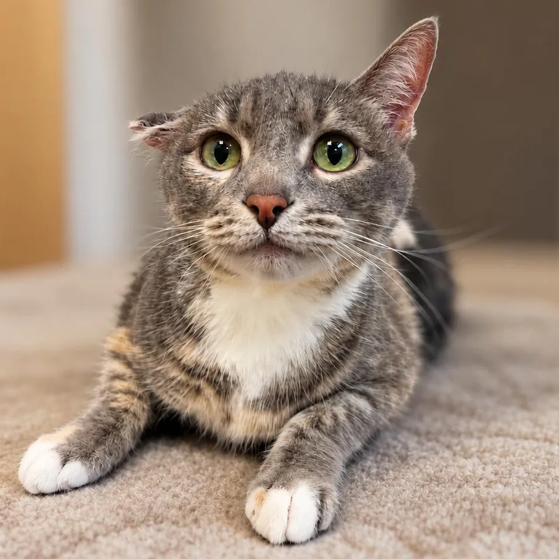 A senior large-sized female Domestic Short Hair cat named Tippi for adoption in Sarasota, FL