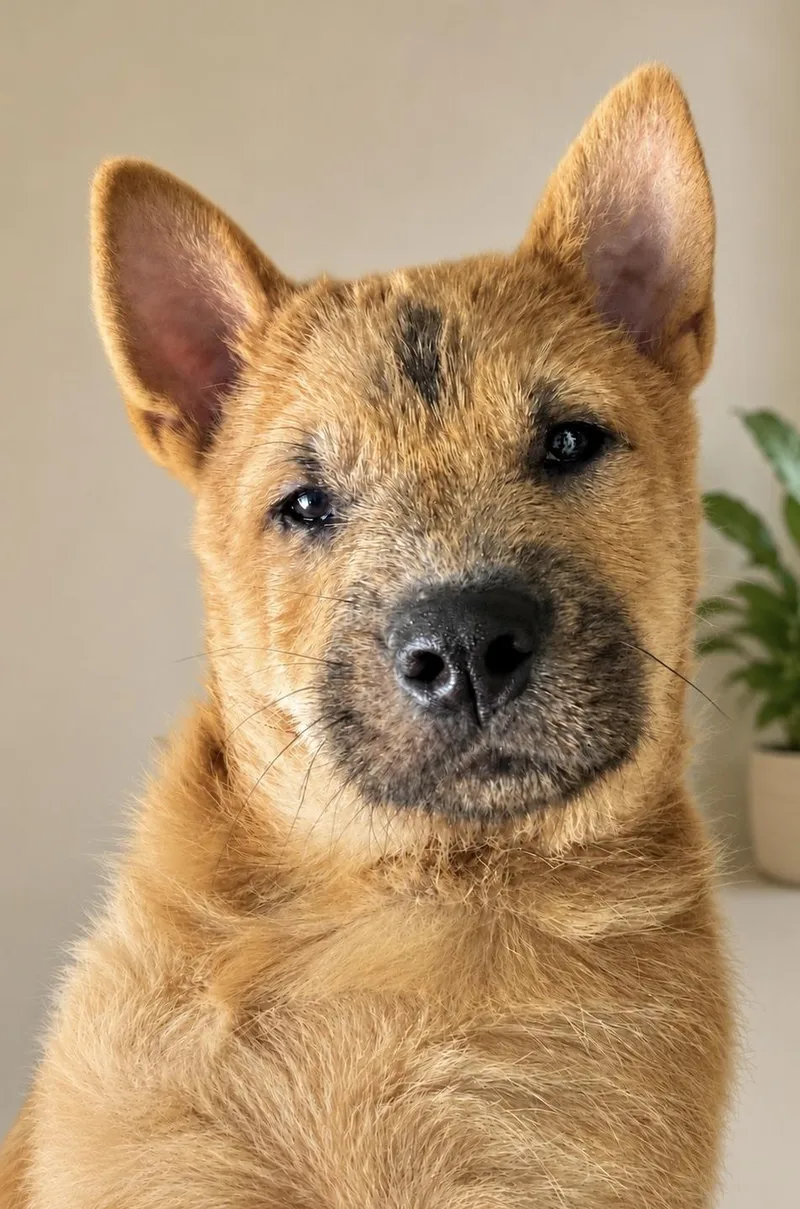 A baby medium-sized female Golden Chow Chow dog named Hazel for adoption in Albany, NY