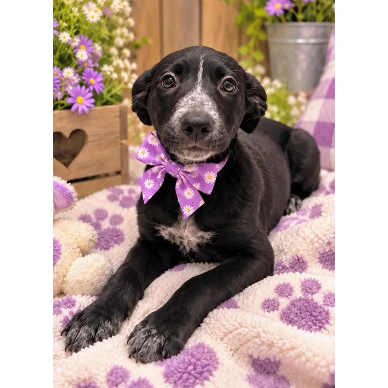 A baby medium-sized female Australian Cattle Dog / Blue Heeler dog named Dixie for adoption in Boulder, CO