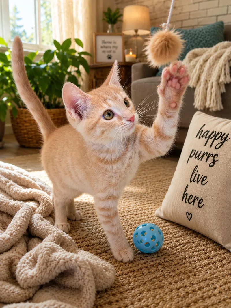 A baby small-sized male Tabby (Orange / Red) Domestic Short Hair cat named Tigre for adoption in Ashland, KY