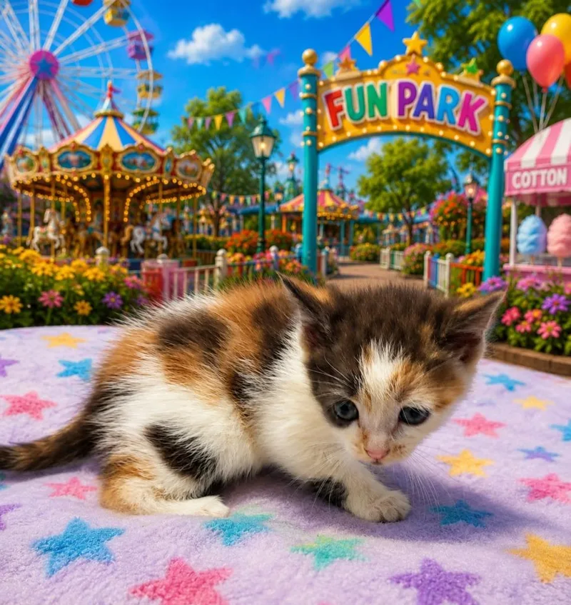 A baby small-sized female Domestic Medium Hair cat named Praline for adoption in Washington Court House, OH