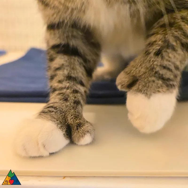 An adult medium-sized female Tabby (Buff / Tan / Fawn) Extra-Toes Cat / Hemingway Polydactyl cat named Kit Kat for adoption in Douglas, WY