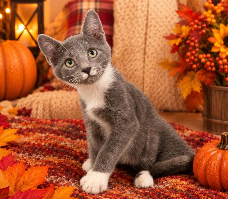 A young small-sized male Domestic Short Hair cat named Gideon for adoption in Seven Valleys, PA