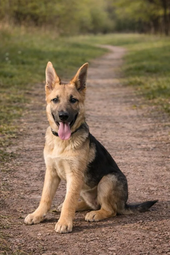 A baby large-sized female German Shepherd Dog dog named Sadie for adoption in Oakland, MI