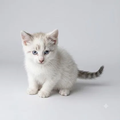 A baby small-sized female Domestic Medium Hair cat named Butter Pecan for adoption in Wilkesboro, NC