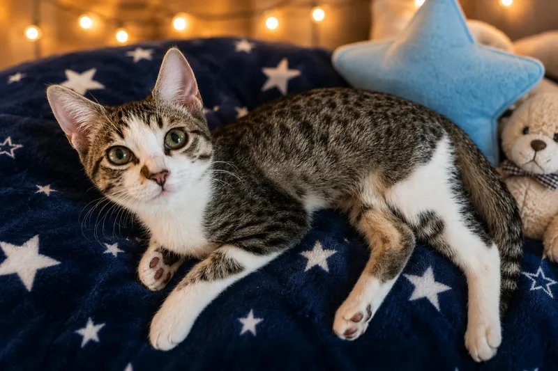 A young medium-sized male Domestic Short Hair cat named Biscuit for adoption in Chandler, AZ