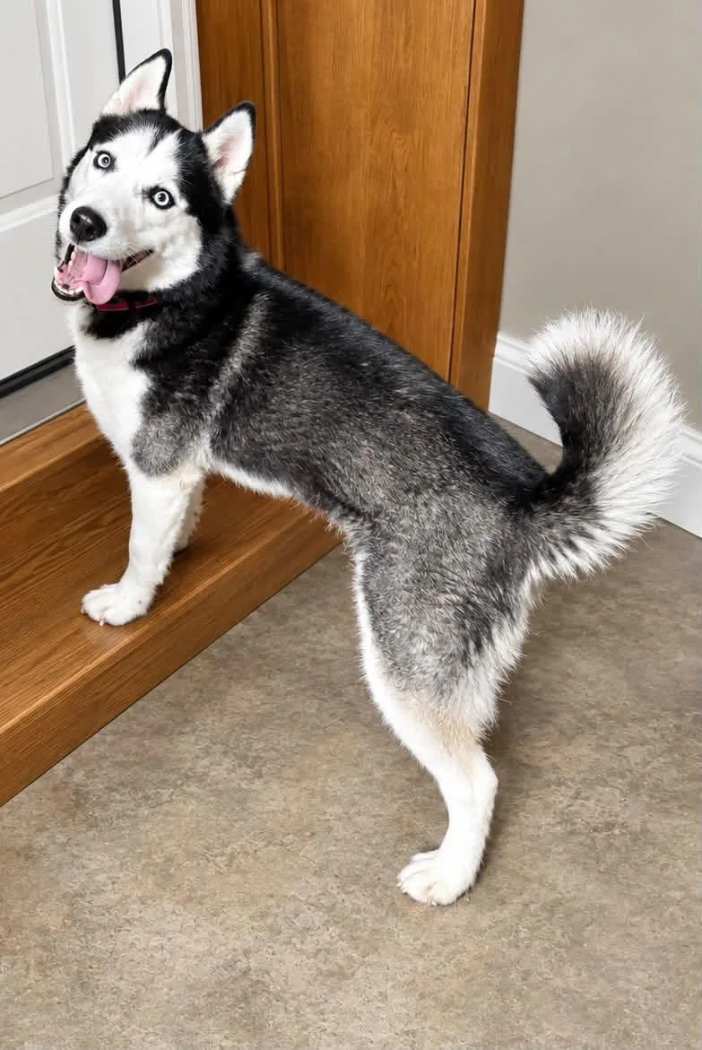 A young medium-sized female Husky dog named Freya for adoption in Bloomington, IL