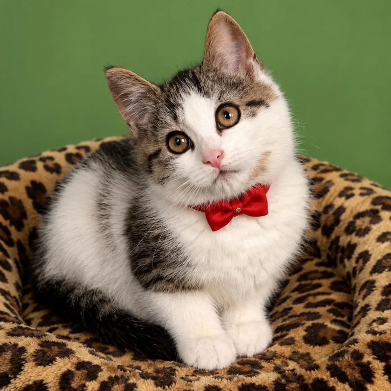 A baby small-sized female Gray / Blue / Silver Domestic Short Hair cat named Slice for adoption in Binghamton, NY