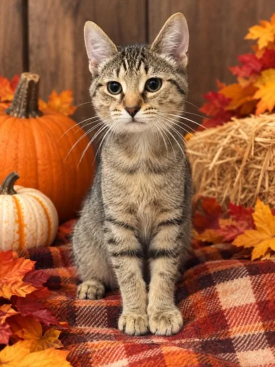 A baby small-sized male Domestic Short Hair cat named Apple for adoption in Clinton Township, MI