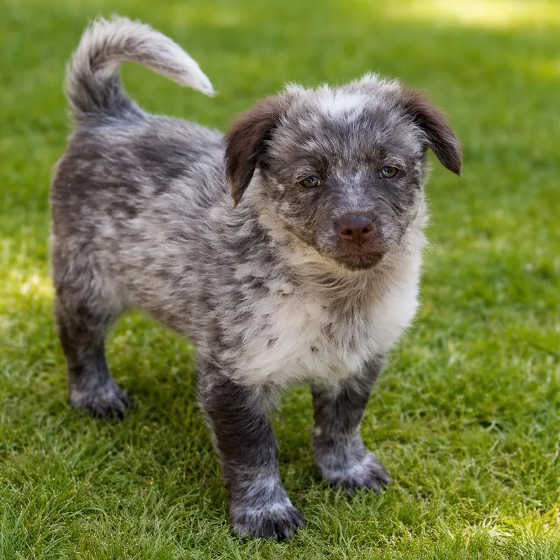A baby small-sized male Gray / Blue / Silver Mixed Breed dog named Peter for adoption in Phoenix, AZ