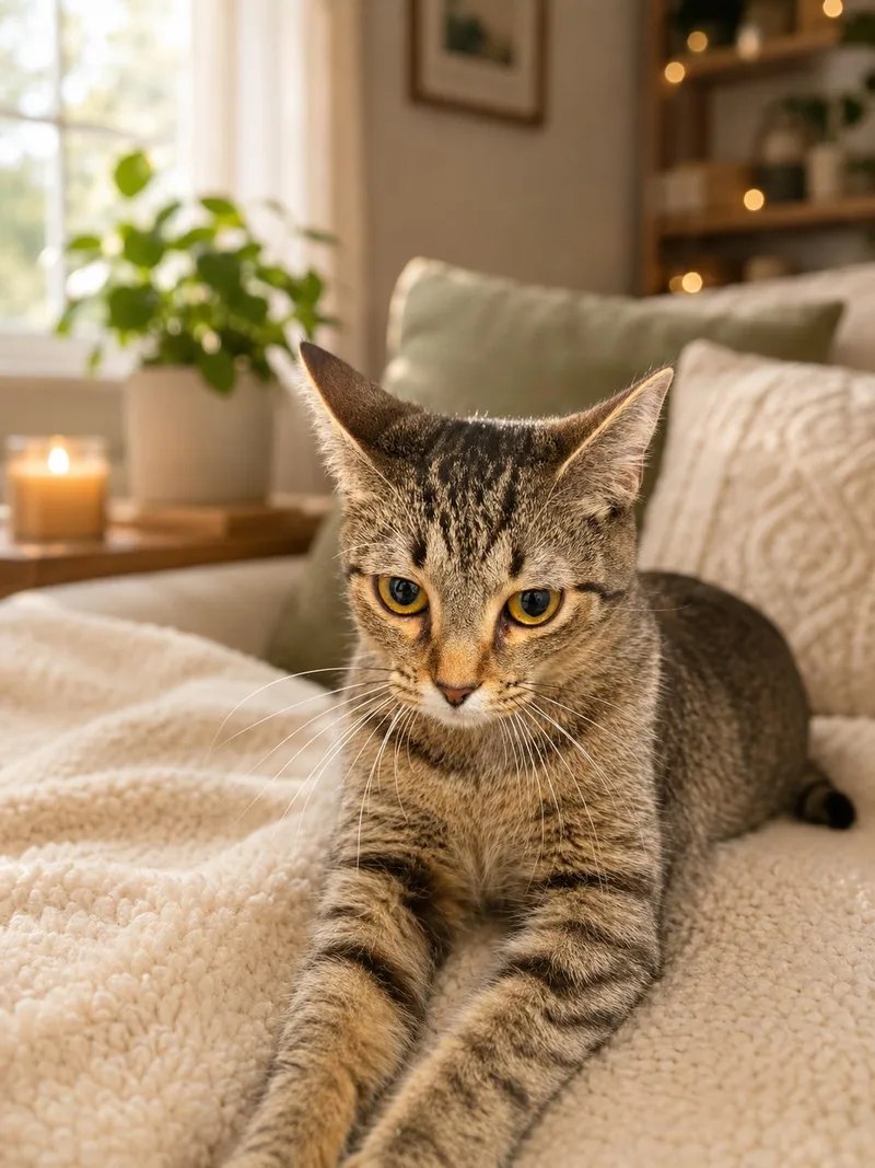 A young medium-sized female Domestic Short Hair cat named Iris for adoption in Randolph, AL