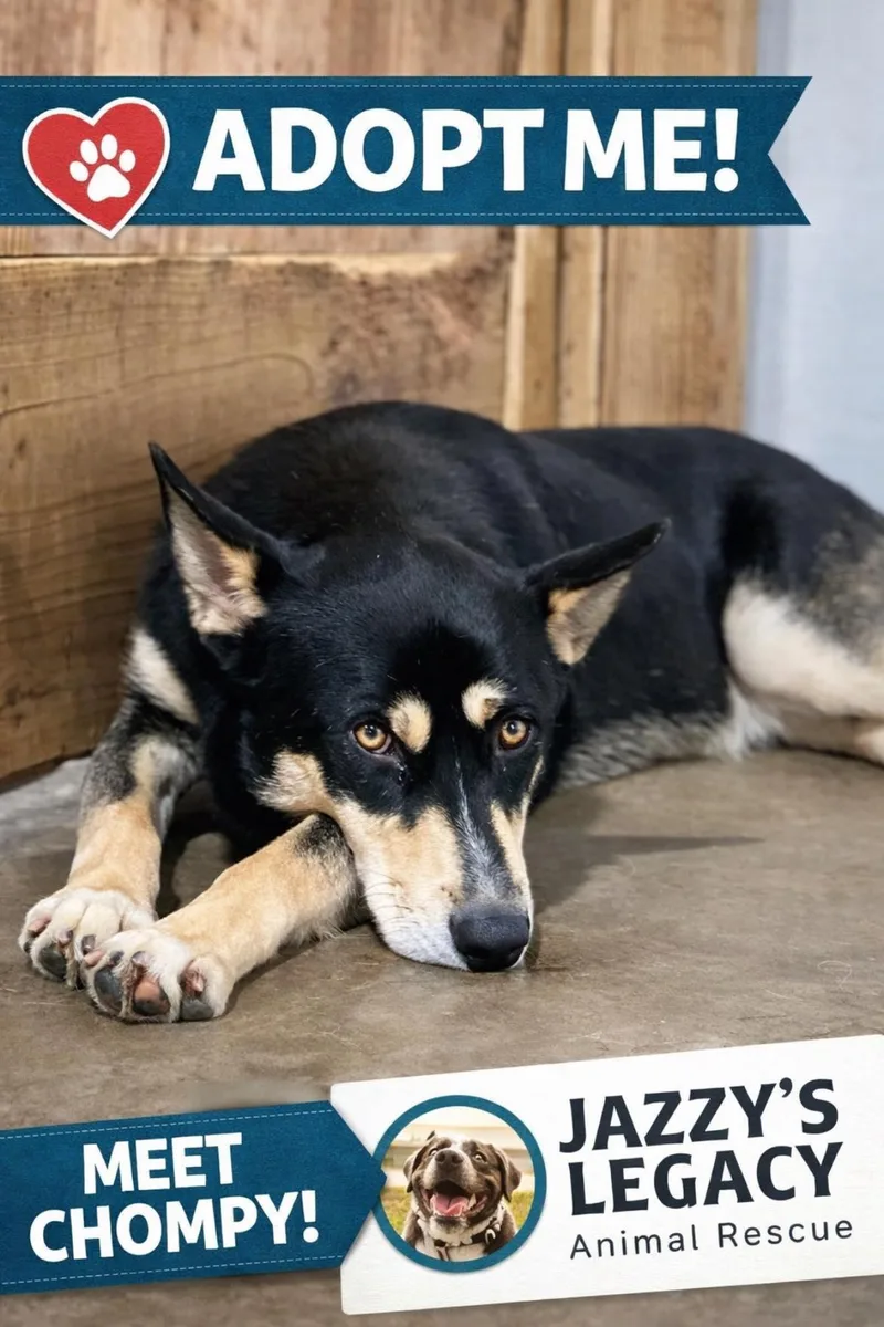 A young medium-sized male Tricolor (Brown, Black, & White) Husky dog named Cooper for adoption in Jackson, CA