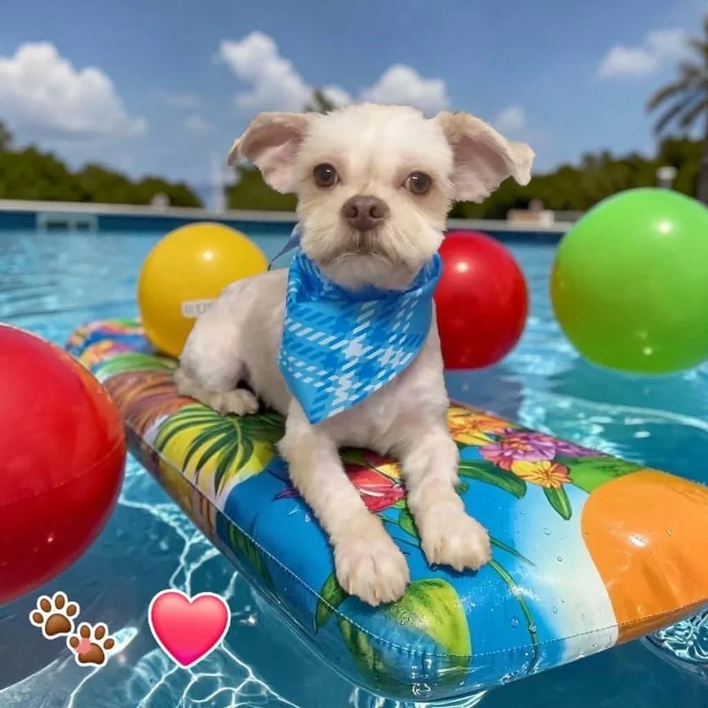 A young small-sized male White / Cream Mixed Breed dog named Bowie for adoption in Myerstown, PA