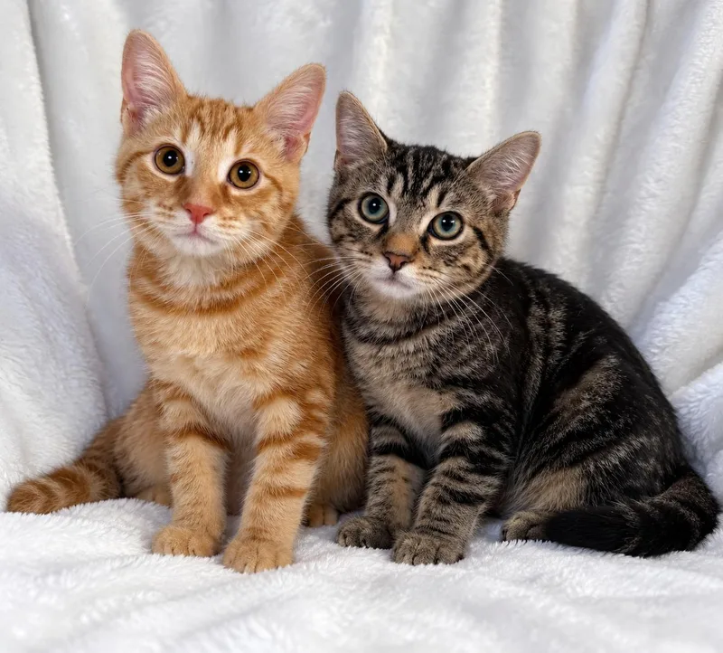 A baby medium-sized male Domestic Short Hair cat named Colby and Jack for adoption in Copley, OH
